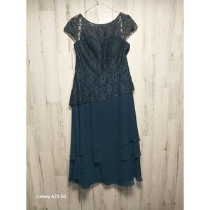 Azazie Bridesmaids Dress Size A 14 Dark Navy Madeline